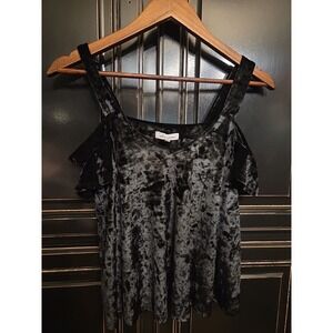 Self Esteem Velvet Cold Shoulder Top, Gothic,  Witchy,  Festival, Concert Med